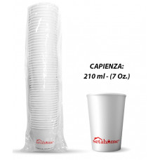 BICCHIERI CARTA 7 OZ CF25PZ COL BIANCO